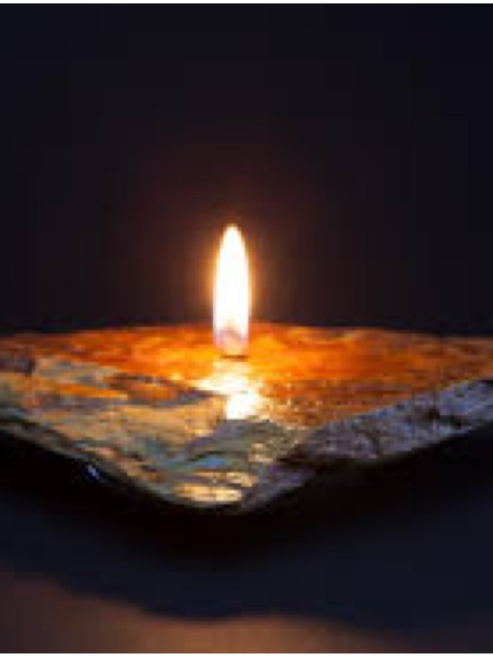 Handcrafted Fire Rock Stone Candle